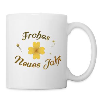 Frohes Neues frohes neues Jahr Neujahr - Tasse - Weiß - Rechts