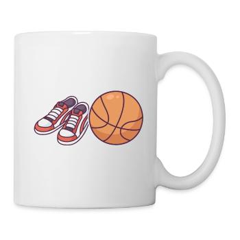 Le basketball n’arrête jamais de dire pour les joueurs de basket-ball - Mug blanc - blanc - Droite