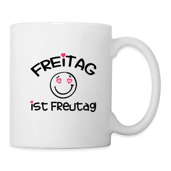 Sprüche für die Arbeit - Freitag ist Freutag - Tasse - Weiß - Rechts