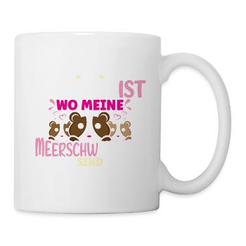 Zuhause ist wo meine Meerschweinchen sind - Tasse - Weiß - Rechts