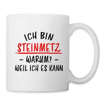 Steinmetz Lustiger Spruch Steinbildhauer Geschenk - Tasse - Weiß - Rechts