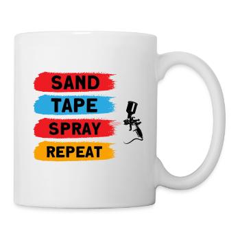 Vehicle Painters Grinding Adhesive Tape Spraying Wied - Mug - white - Right