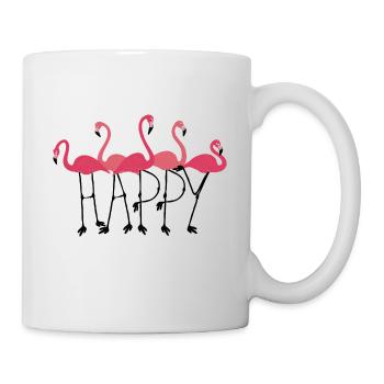 Happy Flamingos, the Happy Flamingos - Word - Mug - white - Right