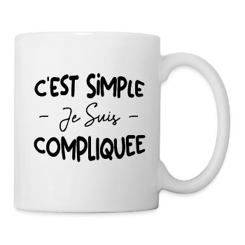 C'est Simple Je Suis Compliquée - Mug blanc - blanc - Droite