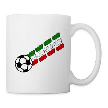 Die Italien Fußball Fans - Tasse - Weiß - Rechts