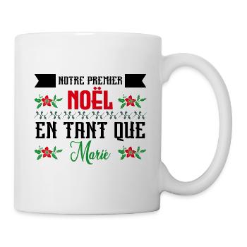Notre premier Noël en tant que marié - Mug blanc - blanc - Droite