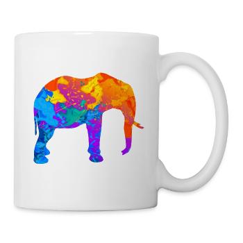 Elephant Elephant Silhouette Gift - Mug - white - Right