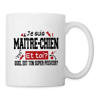 Maître-Chien Cadeau Métier Homme Femme T-shirt Mug - Mug blanc - blanc - Droite