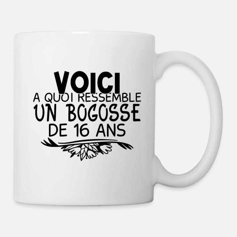 j'peux pas j'ai 16 ans cadeau anniversaire 16 ans - Mug blanc - blanc