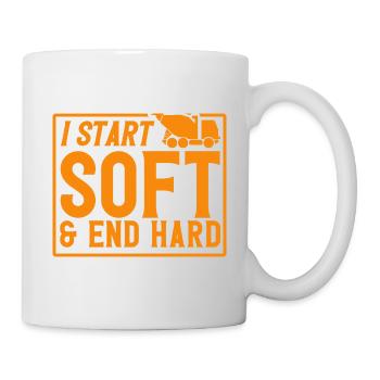 Stahlbetonbauer Betonbauer Betonmischer Geschenk - Tasse - Weiß - Rechts