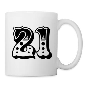 21 - Nombre - Nombre - Mug blanc - blanc - Droite