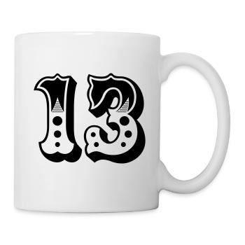 13 - Nombre - Nombre - Mug blanc - blanc - Droite