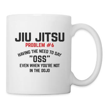 BJJ Jiu Jitsu - Tasse - Weiß - Rechts