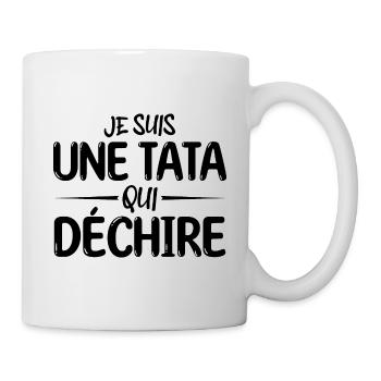 je suis une tata qui déchire - cadeau pour tata - Mug blanc - blanc - Droite