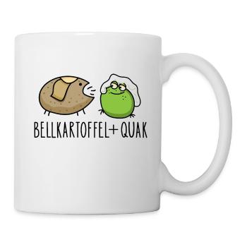 Lustige Pellkartoffel mit Quak - Tasse - Weiß - Rechts