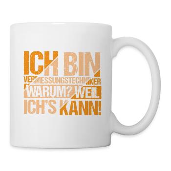 Vermessungstechniker Vermessung - Tasse - Weiß - Rechts