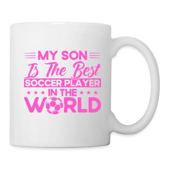 Fußball Mama Sportfan Fußball Geschenk - Tasse - Weiß - Rechts