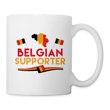 Belgischer Fan. Fan von Belgien. Rote Teufel. - Tasse - Weiß - Rechts