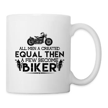 Pensionierter Biker Biker Geschenk lustige Motorrad Ruhestand! - Tasse - Weiß - Rechts