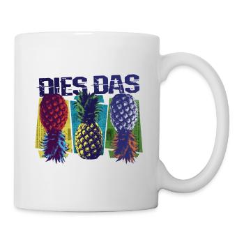 Dies das Ananas Pineapple Frucht Retro Spruch - Tasse - Weiß - Rechts