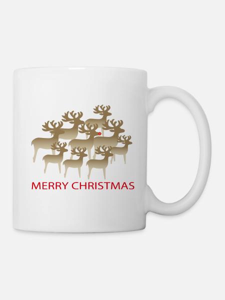 Rennes de Noël - Mug blanc - blanc