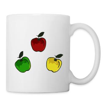 Pommes multicolores / pommes colorées - Mug blanc - blanc - Droite