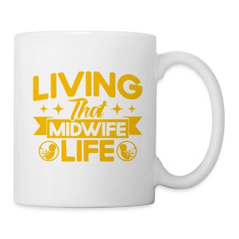 Geburtshelferin Geburtshelfer Doula Geschenk - Tasse - Weiß - Rechts