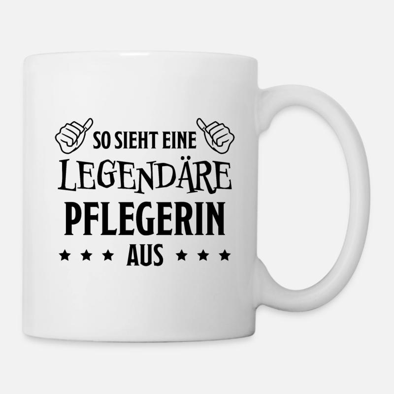 Pflegerin Spruch Pflegekraft Pflegerin Geschenk - Tasse - Weiß