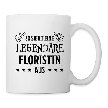 Floristin Witz Spruch Floristik Floristin Geschenk - Tasse - Weiß - Rechts