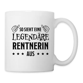 Rentnerin Lustig Spruch Ruhestand Rente Geschenk - Tasse - Weiß - Rechts