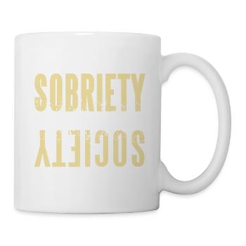 Sobriety Society Retro Vintage Sober Designs - Tasse - Weiß - Rechts