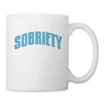 Sobriety From 100 Proof To Living Proof Retro - Tasse - Weiß - Rechts