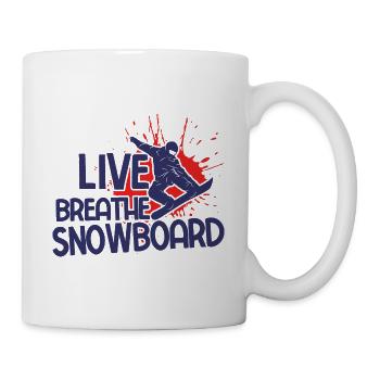 Snowboard Spruch für Snowboarder - Tasse - Weiß - Rechts