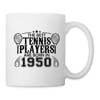 1950 tennis joueur cadeau joueur de tennis 1950 - Mug blanc - blanc - Droite