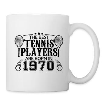 1970 tennis joueur cadeau joueur de tennis 1970 - Mug blanc - blanc - Droite