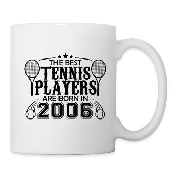 2006 Tennisspieler Geschenk Tennisspieler 2006 - Tasse - Weiß - Rechts