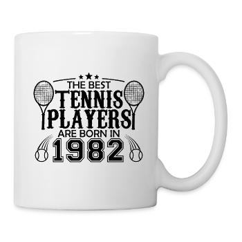 1982 tennis joueur cadeau joueur de tennis 1982 - Mug blanc - blanc - Droite
