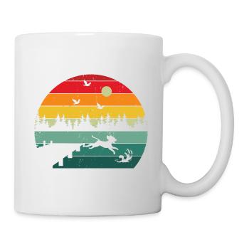 Dock Diving Design für Dog Jumping und Dock Dog - Tasse - Weiß - Rechts