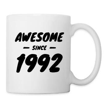 1992 Jahrgang Awesome Since 1992 Geschenkidee - Tasse - Weiß - Rechts