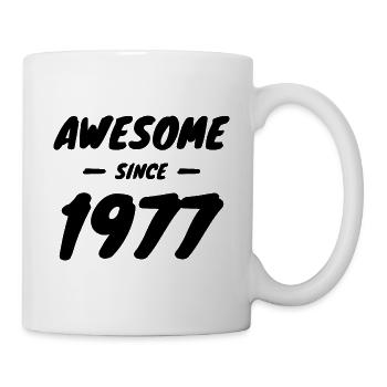 1977 Jahrgang Awesome Since 1977 Geschenkidee - Tasse - Weiß - Rechts