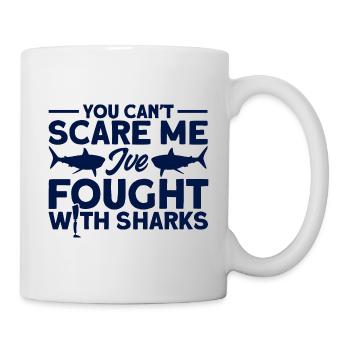 Ich habe mit Haien gekämpft Amputierte Geschenk - Tasse - Weiß - Rechts