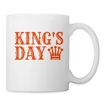 Kings Day Spruch mit Krone - Tasse - Weiß - Rechts