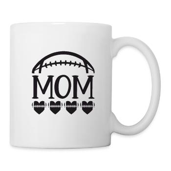 Football Maman Mère Amour Coeur Citation Cadeau - Mug blanc - blanc - Droite