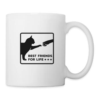 Katze Katzen Spruch Beste Katzen Freunde Geschenk - Tasse - Weiß - Rechts