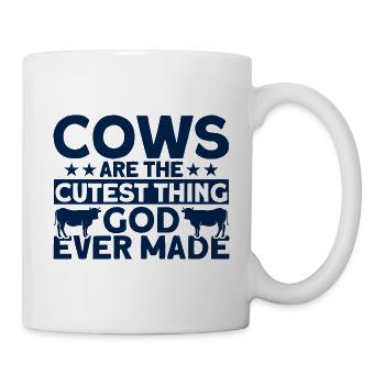 Cows are the sweetest thing cow gift - Mug - white - Right