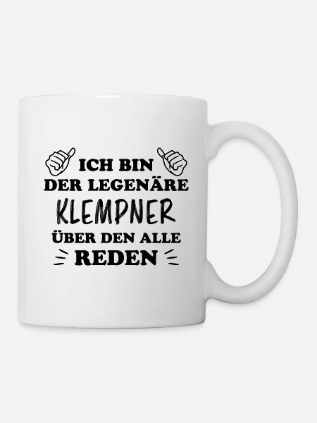 Klempner Beruf Lustiger Spruch Klempner Geschenk - Tasse - Weiß