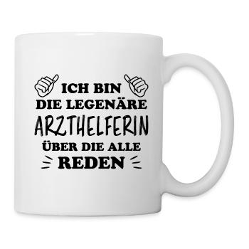 Arzthelferin Lustiger Spruch Arzthelferin Geschenk - Tasse - Weiß - Rechts