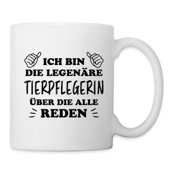 Tierpflegerin Lustig Spruch Tierpflegerin Geschenk - Tasse - Weiß - Rechts