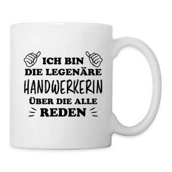 Handwerkerin Lustiger Spruch Heimwerkerin Geschenk - Tasse - Weiß - Rechts