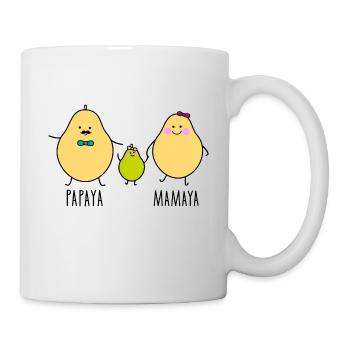 Famille Papaya - Mug blanc - blanc - Droite